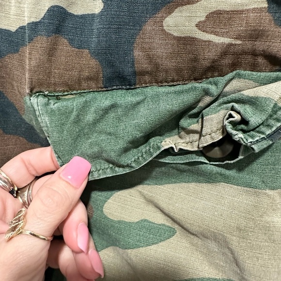 Furst Of A Kind Camouflage Vintage Repurposed Distressed Zip Up Mini Skirt Small - Picture 6 of 11